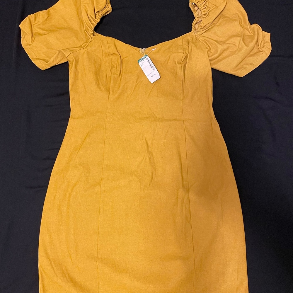Simons Mustard Mini Dress